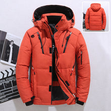 Load image into Gallery viewer, Outdoor Windproof Hooded Jacket Leisure Sports Coat With Pockets Warm Mens Clothing +