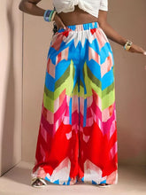 Load image into Gallery viewer, Colorful Pattern Trousers Loose Breathable Women's Trousers Wide Leg Pants+
