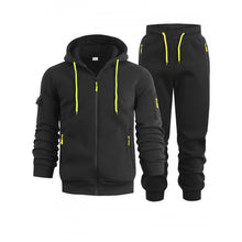 Load image into Gallery viewer, Mens Zip-Up Hoodie With Arm Pockets, Cardigan Sweatshirt Coat +