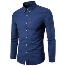 Load image into Gallery viewer, Men's Business Shirts Korean Vinylon Fabric Slim Long Sleeve Dress Shirt +
