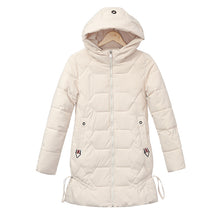 Load image into Gallery viewer, Hooded Overcoat Slim Plus Size Slim Down Padded Jacket Winter Coat +