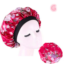 Load image into Gallery viewer, Beauty Print Satin Silk Bonnet Sleep Night Cap +