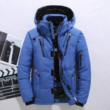 Load image into Gallery viewer, Outdoor Windproof Hooded Jacket Leisure Sports Coat With Pockets Warm Mens Clothing +