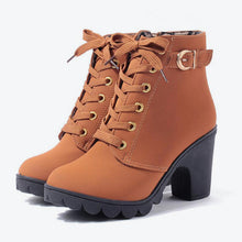 Load image into Gallery viewer, Cross Strappy Booties Women Martin Boots +