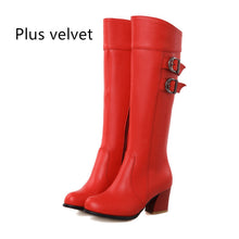 Load image into Gallery viewer, Martin Thick Heel Platform Rider Boots Women's Shoes +