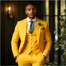 Load image into Gallery viewer, Men's Three-Piece Business Suit Fashionable Slim-Fit Outfit +