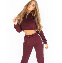 Load image into Gallery viewer, Europe and United States Women's New Hooded Sweater Sports Suit +