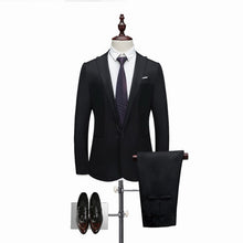 Load image into Gallery viewer, Men's Wedding Suit Jackets Slim Pants Men's Suits +