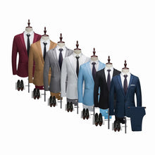 Load image into Gallery viewer, Men's Wedding Suit Jackets Slim Pants Men's Suits +
