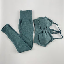 Load image into Gallery viewer, Gym Clothing Leggings Sportswear Crop-Top Yoga-Set +