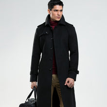 Load image into Gallery viewer, Men's Single Breasted Woolen Overcoat Coat +