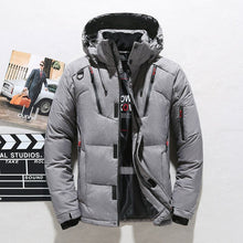 Load image into Gallery viewer, Outdoor Windproof Hooded Jacket Leisure Sports Coat With Pockets Warm Mens Clothing +