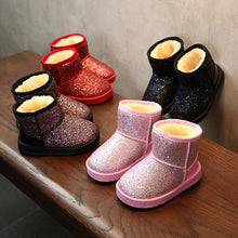 Load image into Gallery viewer, Children's Snow Boots in Sequins Young kids Winter Shoes +