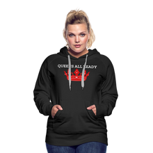 Load image into Gallery viewer, Queens Women's Premium Hoodie Classic Hooded Sweater - black