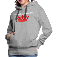 Load image into Gallery viewer, Queens Women's Premium Hoodie Classic Hooded Sweater - heather grey