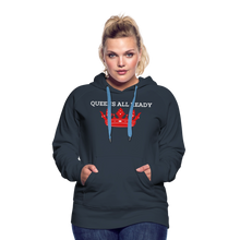 Load image into Gallery viewer, Queens Women's Premium Hoodie Classic Hooded Sweater - navy