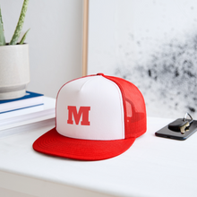 Load image into Gallery viewer, M Unisex Classic Cap - white/red