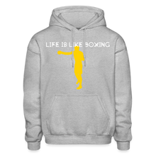 Load image into Gallery viewer, Life Is Like Boxing Gildan Pouch Pocket Hoodie - heather gray