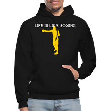 Load image into Gallery viewer, Life Is Like Boxing Gildan Pouch Pocket Hoodie - black