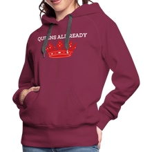 Load image into Gallery viewer, Queens Women's Premium Hoodie Classic Hooded Sweater - burgundy