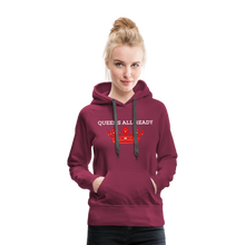 Load image into Gallery viewer, Queens Women's Premium Hoodie Classic Hooded Sweater - burgundy