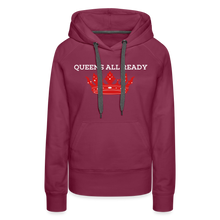 Load image into Gallery viewer, Queens Women's Premium Hoodie Classic Hooded Sweater - burgundy