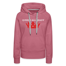 Load image into Gallery viewer, Queens Women's Premium Hoodie Classic Hooded Sweater - mauve