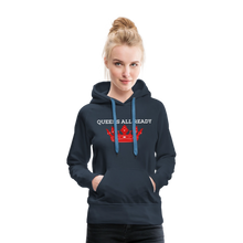 Load image into Gallery viewer, Queens Women's Premium Hoodie Classic Hooded Sweater - navy