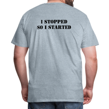 Load image into Gallery viewer, I Stopped Men's Premium T-Shirt - heather ice blue