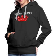 Load image into Gallery viewer, Queens Women's Premium Hoodie Classic Hooded Sweater - black