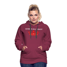 Load image into Gallery viewer, Queens Women's Premium Hoodie Classic Hooded Sweater - burgundy