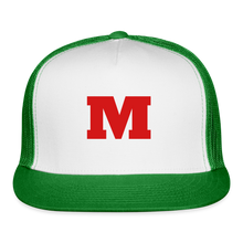 Load image into Gallery viewer, M Unisex Classic Cap - white/kelly green