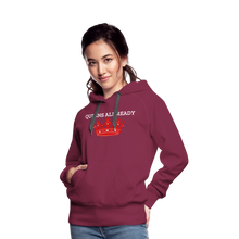 Load image into Gallery viewer, Queens Women's Premium Hoodie Classic Hooded Sweater - burgundy
