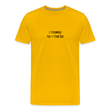 Load image into Gallery viewer, I Stopped Men's Premium T-Shirt - sun yellow