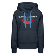 Load image into Gallery viewer, Queens Women's Premium Hoodie Classic Hooded Sweater - navy