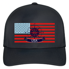 Load image into Gallery viewer, USA Flexfit Fitted Baseball Cap - charcoal