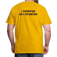 Load image into Gallery viewer, I Stopped Men's Premium T-Shirt - sun yellow