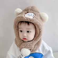 Load image into Gallery viewer, Baby Bear Autumn And Winter Infant Ear Protection Hat +