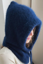 Load image into Gallery viewer, Drawstring Solid Color Thermal Knit Hat Winter Veil +
