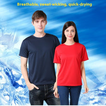 Load image into Gallery viewer, Outdoor Round Neck Solid Color Group Clothes Advertising Shirt Short Sleeve T-shirt +