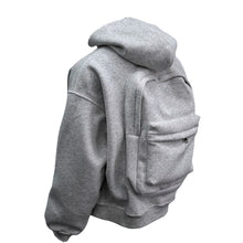 Load image into Gallery viewer, Backpack Men's Loose Sports And Leisure Hooded Zipper Sweatshirt +