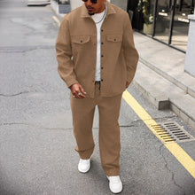Load image into Gallery viewer, Autumn Mens Two-piece Outfit Cargo Jacket And Pants Set +
