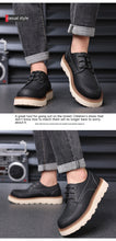 Load image into Gallery viewer, Martin Boots Men's Low Top Retro Casual Shoes British Style Worker Boot Low-top Height Increasing Big Scalp Shoes +