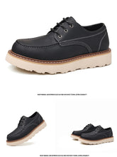 Load image into Gallery viewer, Martin Boots Men's Low Top Retro Casual Shoes British Style Worker Boot Low-top Height Increasing Big Scalp Shoes +