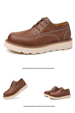 Load image into Gallery viewer, Martin Boots Men's Low Top Retro Casual Shoes British Style Worker Boot Low-top Height Increasing Big Scalp Shoes +
