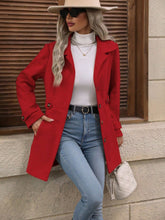 Load image into Gallery viewer, Elegant Single-breasted Woolen Coat Buttons Lapel Mid-length Jacket Temperament Commuter Outwear Clothing For Women +