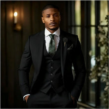Load image into Gallery viewer, Men's Three-Piece Business Suit Fashionable Slim-Fit Outfit +