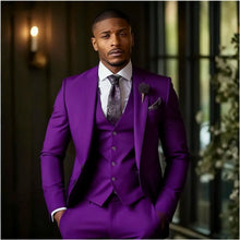Load image into Gallery viewer, Men's Three-Piece Business Suit Fashionable Slim-Fit Outfit +