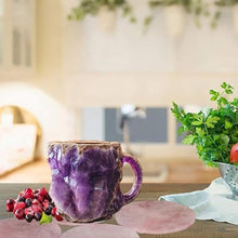 Load image into Gallery viewer, 400ml Resin Mineral Crystal Coffee Mugs With Handles Elegant Fake Mineral Crystal Cup For Workplace Home Decor Christmas Gift Kitchen Gadgets +