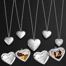 Load image into Gallery viewer, Carved Design Love Necklace Personalized Heart-shaped Photo Frame Pendant Necklace For Women Family Jewelry Valentine's Day Gift +